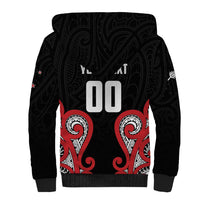 Custom Rugby New Zealand Sherpa Hoodie Baby Black Go Champions