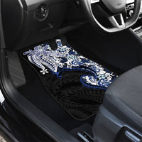 Monstera Plumeria Flowers Blue Car Mats Polynesian Pattern LT01 - Polynesian Pride