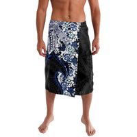Monstera Plumeria Flowers Blue Lavalava Polynesian Pattern LT01 Blue - Polynesian Pride