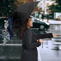 Monstera Plumeria Flowers Blue Umbrella Polynesian Pattern LT01 - Polynesian Pride