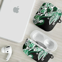Monstera Plumeria Flowers Green AirPods Case Polynesian Pattern LT01 - Polynesian Pride