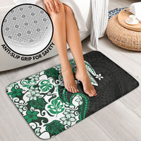 Monstera Plumeria Flowers Green Bathroom Set Polynesian Pattern LT01 - Polynesian Pride