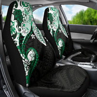 Monstera Plumeria Flowers Green Car Seat Cover Polynesian Pattern LT01 - Polynesian Pride