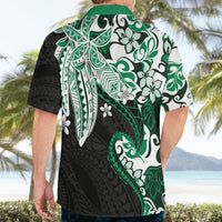 Monstera Plumeria Flowers Green Hawaiian Shirt Polynesian Pattern LT01 - Polynesian Pride