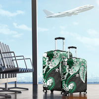 Monstera Plumeria Flowers Green Luggage Cover Polynesian Pattern LT01 - Polynesian Pride