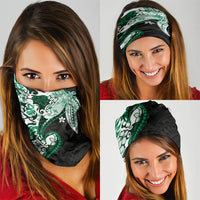 Monstera Plumeria Flowers Green Neck Gaiter Polynesian Pattern LT01 - Polynesian Pride