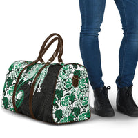 Monstera Plumeria Flowers Green Travel Bag Polynesian Pattern LT01 - Polynesian Pride