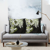 Monstera Plumeria Flowers Olive Green Pillow Cover Polynesian Pattern LT01 - Polynesian Pride