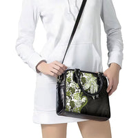 Monstera Plumeria Flowers Olive Green Shoulder Handbag Polynesian Pattern LT01 - Polynesian Pride