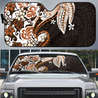 Monstera Plumeria Flowers Orange Auto Sun Shade Polynesian Pattern LT01 Orange - Polynesian Pride