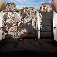 Monstera Plumeria Flowers Orange Back Car Seat Cover Polynesian Pattern LT01 One Size Orange - Polynesian Pride