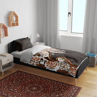 Monstera Plumeria Flowers Orange Bedding Set Polynesian Pattern LT01 - Polynesian Pride