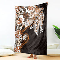 Monstera Plumeria Flowers Orange Blanket Polynesian Pattern LT01 - Polynesian Pride