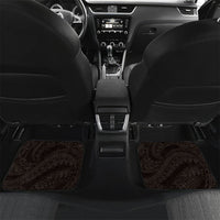 Monstera Plumeria Flowers Orange Car Mats Polynesian Pattern LT01 Set 2pcs - Back Orange - Polynesian Pride