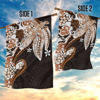 Monstera Plumeria Flowers Orange Garden Flag Polynesian Pattern LT01 - Polynesian Pride