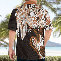Monstera Plumeria Flowers Orange Hawaiian Shirt Polynesian Pattern LT01 - Polynesian Pride