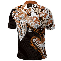 Monstera Plumeria Flowers Orange Polo Shirt Polynesian Pattern LT01 - Polynesian Pride