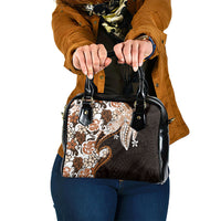 Monstera Plumeria Flowers Orange Shoulder Handbag Polynesian Pattern LT01 One Size Orange - Polynesian Pride