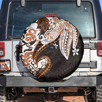 Monstera Plumeria Flowers Orange Spare Tire Cover Polynesian Pattern LT01 Orange - Polynesian Pride