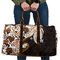 Monstera Plumeria Flowers Orange Travel Bag Polynesian Pattern LT01 Orange - Polynesian Pride