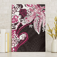 Monstera Plumeria Flowers Pink Canvas Wall Art Polynesian Pattern LT01 Without Frame Pink - Polynesian Pride