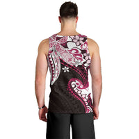 Monstera Plumeria Flowers Pink Men Tank Top Polynesian Pattern LT01 - Polynesian Pride