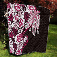 Monstera Plumeria Flowers Pink Quilt Polynesian Pattern LT01 - Polynesian Pride