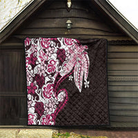 Monstera Plumeria Flowers Pink Quilt Polynesian Pattern LT01 - Polynesian Pride