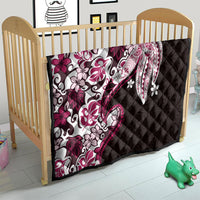 Monstera Plumeria Flowers Pink Quilt Polynesian Pattern LT01 - Polynesian Pride