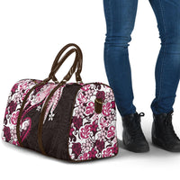 Monstera Plumeria Flowers Pink Travel Bag Polynesian Pattern LT01 - Polynesian Pride