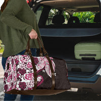 Monstera Plumeria Flowers Pink Travel Bag Polynesian Pattern LT01 - Polynesian Pride