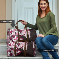 Monstera Plumeria Flowers Pink Travel Bag Polynesian Pattern LT01 - Polynesian Pride