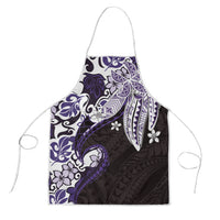 Monstera Plumeria Flowers Purple Apron Polynesian Pattern LT01 Purple - Polynesian Pride