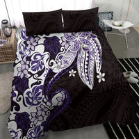 Monstera Plumeria Flowers Purple Bedding Set Polynesian Pattern LT01 - Polynesian Pride