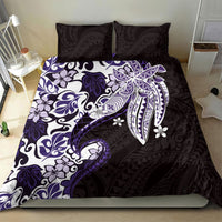 Monstera Plumeria Flowers Purple Bedding Set Polynesian Pattern LT01 - Polynesian Pride
