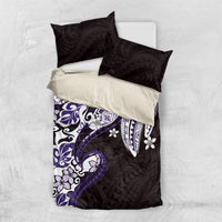 Monstera Plumeria Flowers Purple Bedding Set Polynesian Pattern LT01 US Twin 172cm x 218cm Purple - Polynesian Pride