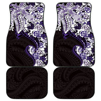 Monstera Plumeria Flowers Purple Car Mats Polynesian Pattern LT01 - Polynesian Pride