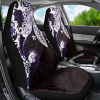 Monstera Plumeria Flowers Purple Car Seat Cover Polynesian Pattern LT01 - Polynesian Pride