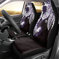 Monstera Plumeria Flowers Purple Car Seat Cover Polynesian Pattern LT01 - Polynesian Pride