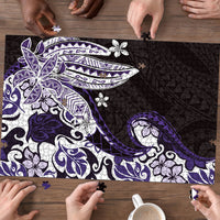 Monstera Plumeria Flowers Purple Puzzle Polynesian Pattern LT01 - Polynesian Pride