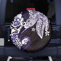 Monstera Plumeria Flowers Purple Spare Tire Cover Polynesian Pattern LT01 No hole Purple - Polynesian Pride