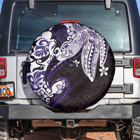 Monstera Plumeria Flowers Purple Spare Tire Cover Polynesian Pattern LT01 Purple - Polynesian Pride