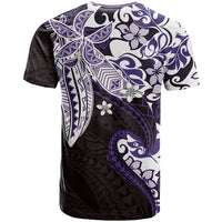 Monstera Plumeria Flowers Purple T Shirt Polynesian Pattern LT01 - Polynesian Pride