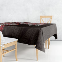 Monstera Plumeria Flowers Red Tablecloth Polynesian Pattern LT01 - Polynesian Pride
