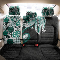 Monstera Plumeria Flowers Teal Back Car Seat Cover Polynesian Pattern LT01 - Polynesian Pride