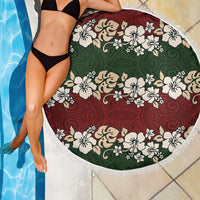 Hawaiian Hibiscus Christmas Color Beach Blanket Unique LT01 - Polynesian Pride
