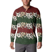Hawaiian Hibiscus Christmas Color Button Sweatshirt Unique LT01 - Polynesian Pride