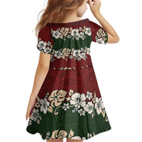 Hawaiian Hibiscus Christmas Color Family Matching Long Sleeve Bodycon Dress and Hawaiian Shirt Unique LT01 - Polynesian Pride