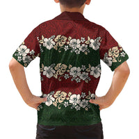 Hawaiian Hibiscus Christmas Color Family Matching Tank Maxi Dress and Hawaiian Shirt Unique