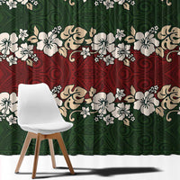Hawaiian Hibiscus Christmas Color Window Curtain Unique LT01 - Polynesian Pride